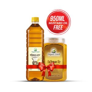 Premium Grass Fed Deshi Ghee 1000g – Organic Touch Pure Cow Ghee (4 Layer Filtered)